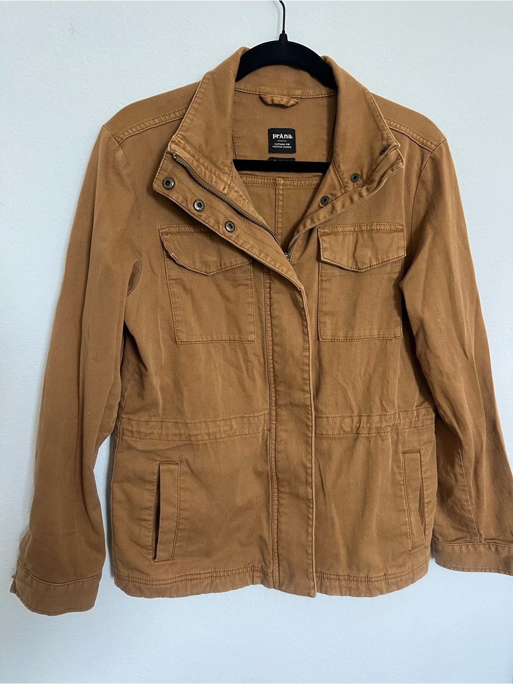 Prana Women's Utility Jacket in Caramel Tan